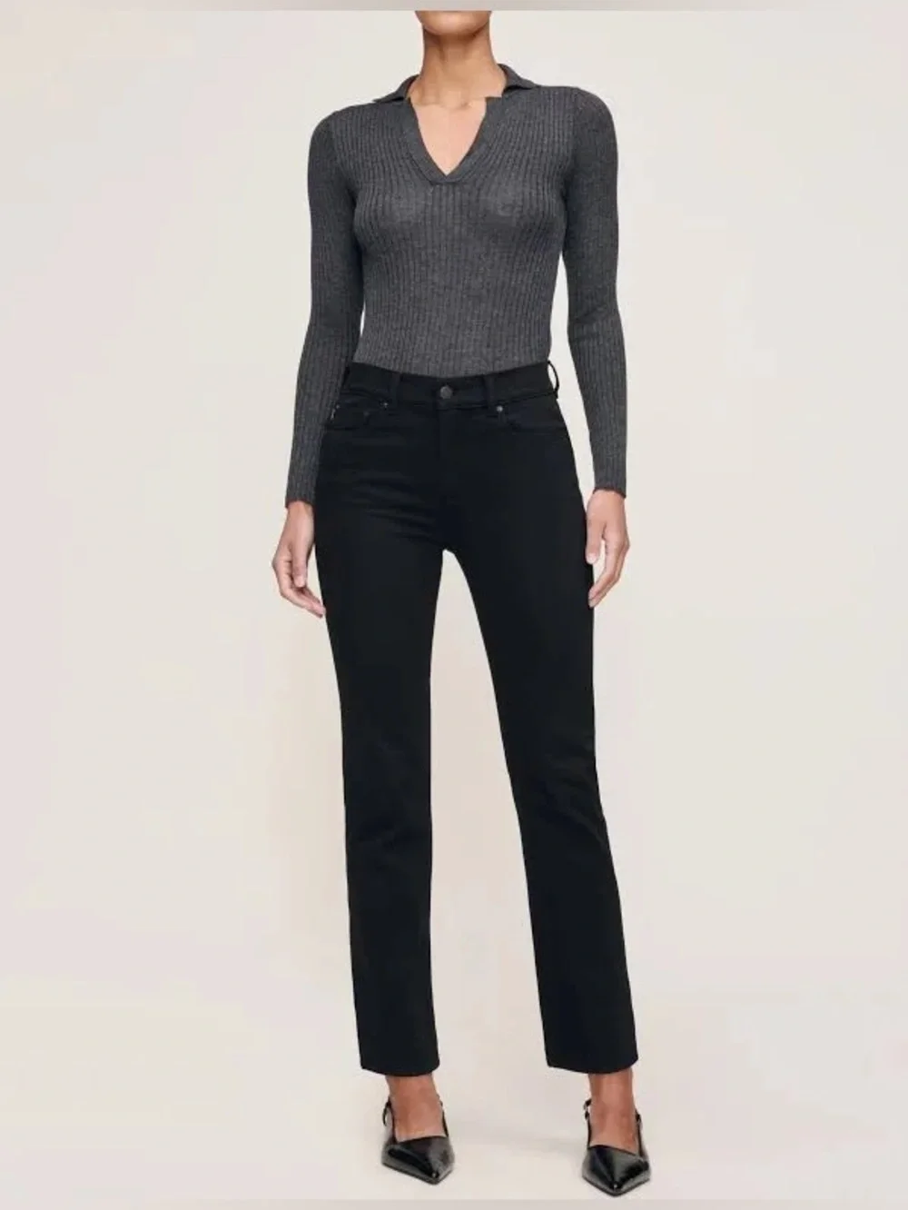 DL1961 Women's Mara Straight Mid Rise Instasculpt Ankle Jeans - NWOT - Picture 1 of 11